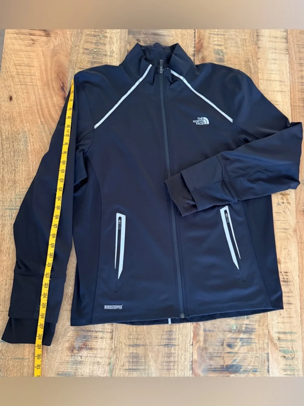The North Face Men’s Black Lightweight Windstopper Jacket with Reflective Trim